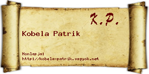 Kobela Patrik névjegykártya
