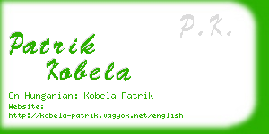 patrik kobela business card